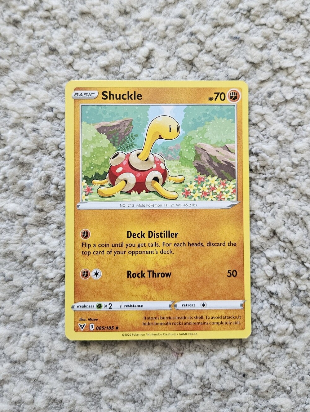 POKEMON TCG Card Shuckle Vivid Voltage 085/185